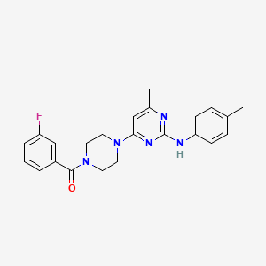 4-[4-(3-fluorobenzoyl)piperazin-1-yl]-6-methyl-N-(4-methylphenyl)pyrimidin-2-amine