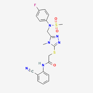 N-(2-cyanophenyl)-2-[(5-{[(4-fluorophenyl)(methylsulfonyl)amino]methyl}-4-methyl-4H-1,2,4-triazol-3-yl)sulfanyl]acetamide