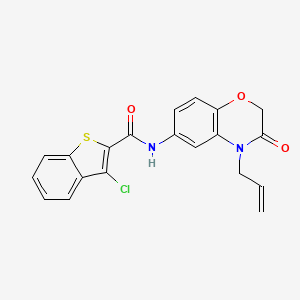 3-chloro-N-[3-oxo-4-(prop-2-en-1-yl)-3,4-dihydro-2H-1,4-benzoxazin-6-yl]-1-benzothiophene-2-carboxamide