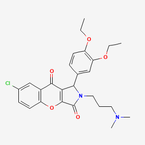 7-Chloro-1-(3,4-diethoxyphenyl)-2-[3-(dimethylamino)propyl]-1,2-dihydrochromeno[2,3-c]pyrrole-3,9-dione