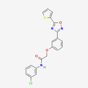 N-(3-chlorophenyl)-2-{3-[5-(thiophen-2-yl)-1,2,4-oxadiazol-3-yl]phenoxy}acetamide