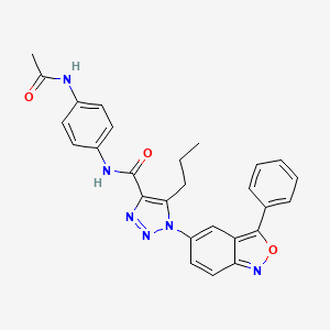 N-[4-(acetylamino)phenyl]-1-(3-phenyl-2,1-benzoxazol-5-yl)-5-propyl-1H-1,2,3-triazole-4-carboxamide