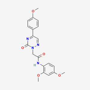 molecular formula C20H20N4O5 B11305356 N-(2,4-dimethoxyphenyl)-2-[5-(4-methoxyphenyl)-3-oxo-1,2,4-triazin-2(3H)-yl]acetamide 