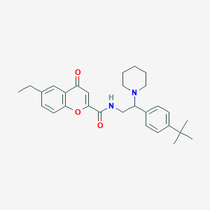 N-[2-(4-tert-butylphenyl)-2-(piperidin-1-yl)ethyl]-6-ethyl-4-oxo-4H-chromene-2-carboxamide