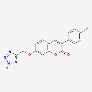 molecular formula C17H11FN4O3 B11305397 3-(4-fluorophenyl)-7-(1H-tetrazol-5-ylmethoxy)-2H-chromen-2-one 