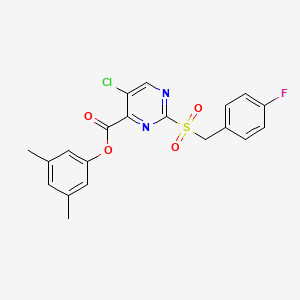 3,5-Dimethylphenyl 5-chloro-2-[(4-fluorobenzyl)sulfonyl]pyrimidine-4-carboxylate