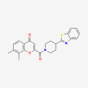 2-{[4-(1,3-benzothiazol-2-yl)piperidin-1-yl]carbonyl}-7,8-dimethyl-4H-chromen-4-one