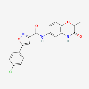 5-(4-chlorophenyl)-N-(2-methyl-3-oxo-3,4-dihydro-2H-1,4-benzoxazin-6-yl)-1,2-oxazole-3-carboxamide