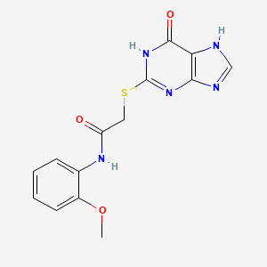 2-[(6-hydroxy-9H-purin-2-yl)sulfanyl]-N-(2-methoxyphenyl)acetamide