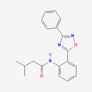 molecular formula C19H19N3O2 B11305460 3-methyl-N-[2-(3-phenyl-1,2,4-oxadiazol-5-yl)phenyl]butanamide 