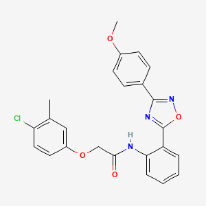 molecular formula C24H20ClN3O4 B11305470 2-(4-chloro-3-methylphenoxy)-N-{2-[3-(4-methoxyphenyl)-1,2,4-oxadiazol-5-yl]phenyl}acetamide 