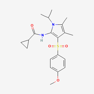 N-{3-[(4-methoxyphenyl)sulfonyl]-4,5-dimethyl-1-(propan-2-yl)-1H-pyrrol-2-yl}cyclopropanecarboxamide