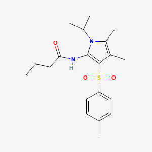 molecular formula C20H28N2O3S B11305501 N-{4,5-dimethyl-3-[(4-methylphenyl)sulfonyl]-1-(propan-2-yl)-1H-pyrrol-2-yl}butanamide 