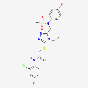 N-(2-chloro-4-fluorophenyl)-2-[(4-ethyl-5-{[(4-fluorophenyl)(methylsulfonyl)amino]methyl}-4H-1,2,4-triazol-3-yl)sulfanyl]acetamide