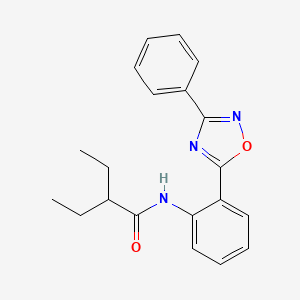 2-ethyl-N-[2-(3-phenyl-1,2,4-oxadiazol-5-yl)phenyl]butanamide