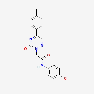 molecular formula C19H18N4O3 B11305567 N-(4-methoxyphenyl)-2-[5-(4-methylphenyl)-3-oxo-1,2,4-triazin-2(3H)-yl]acetamide 