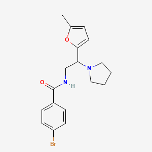 4-bromo-N-[2-(5-methylfuran-2-yl)-2-(pyrrolidin-1-yl)ethyl]benzamide