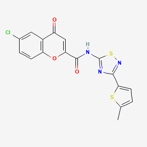 6-chloro-N-[3-(5-methylthiophen-2-yl)-1,2,4-thiadiazol-5-yl]-4-oxo-4H-chromene-2-carboxamide