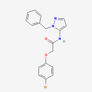 molecular formula C18H16BrN3O2 B11305599 N-(1-benzyl-1H-pyrazol-5-yl)-2-(4-bromophenoxy)acetamide 