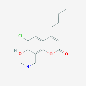 4-butyl-6-chloro-8-[(dimethylamino)methyl]-7-hydroxy-2H-chromen-2-one