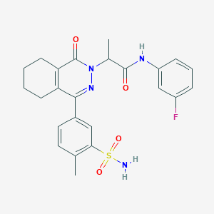 N-(3-fluorophenyl)-2-[4-(4-methyl-3-sulfamoylphenyl)-1-oxo-5,6,7,8-tetrahydrophthalazin-2(1H)-yl]propanamide