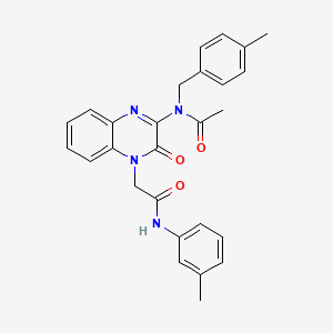 N-(4-methylbenzyl)-N-(4-{2-[(3-methylphenyl)amino]-2-oxoethyl}-3-oxo-3,4-dihydroquinoxalin-2-yl)acetamide