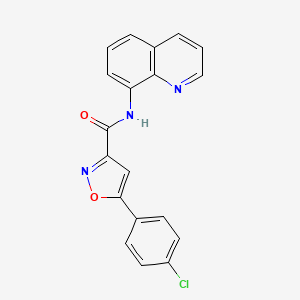 5-(4-chlorophenyl)-N-(quinolin-8-yl)-1,2-oxazole-3-carboxamide