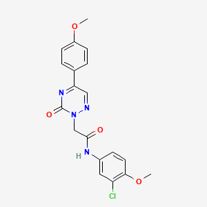 molecular formula C19H17ClN4O4 B11305649 N-(3-chloro-4-methoxyphenyl)-2-[5-(4-methoxyphenyl)-3-oxo-1,2,4-triazin-2(3H)-yl]acetamide 