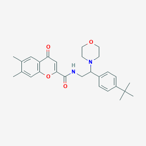 N-[2-(4-tert-butylphenyl)-2-(morpholin-4-yl)ethyl]-6,7-dimethyl-4-oxo-4H-chromene-2-carboxamide