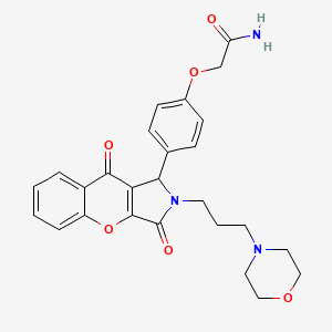 2-(4-{2-[3-(Morpholin-4-yl)propyl]-3,9-dioxo-1,2,3,9-tetrahydrochromeno[2,3-c]pyrrol-1-yl}phenoxy)acetamide