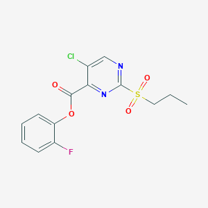 2-Fluorophenyl 5-chloro-2-(propylsulfonyl)pyrimidine-4-carboxylate