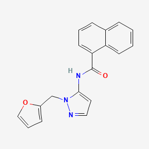 N-[1-(furan-2-ylmethyl)-1H-pyrazol-5-yl]naphthalene-1-carboxamide