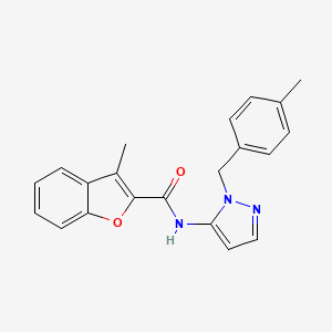 3-methyl-N-[1-(4-methylbenzyl)-1H-pyrazol-5-yl]-1-benzofuran-2-carboxamide