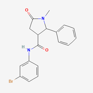 N-(3-bromophenyl)-1-methyl-5-oxo-2-phenylpyrrolidine-3-carboxamide