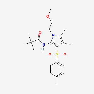 N-{1-(2-methoxyethyl)-4,5-dimethyl-3-[(4-methylphenyl)sulfonyl]-1H-pyrrol-2-yl}-2,2-dimethylpropanamide