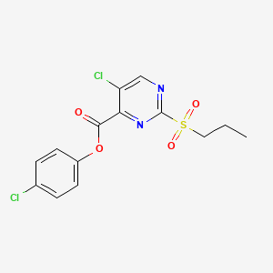 4-Chlorophenyl 5-chloro-2-(propylsulfonyl)pyrimidine-4-carboxylate