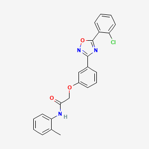 2-{3-[5-(2-chlorophenyl)-1,2,4-oxadiazol-3-yl]phenoxy}-N-(2-methylphenyl)acetamide