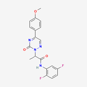 molecular formula C19H16F2N4O3 B11305845 N-(2,5-difluorophenyl)-2-[5-(4-methoxyphenyl)-3-oxo-1,2,4-triazin-2(3H)-yl]propanamide 