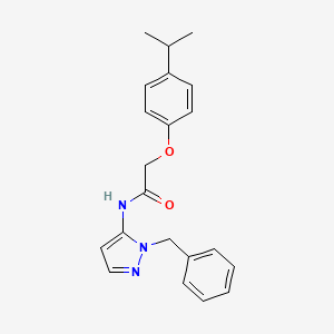 N-(1-benzyl-1H-pyrazol-5-yl)-2-[4-(propan-2-yl)phenoxy]acetamide