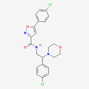 5-(4-chlorophenyl)-N-[2-(4-chlorophenyl)-2-(morpholin-4-yl)ethyl]-1,2-oxazole-3-carboxamide