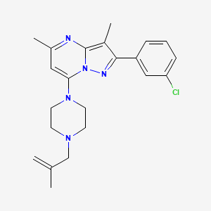 1-[2-(3-Chlorophenyl)-3,5-dimethylpyrazolo[1,5-a]pyrimidin-7-yl]-4-(2-methylprop-2-en-1-yl)piperazine