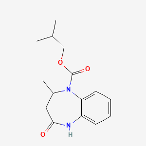 2-methylpropyl 2-methyl-4-oxo-2,3,4,5-tetrahydro-1H-1,5-benzodiazepine-1-carboxylate