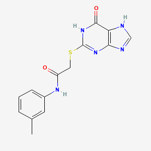 molecular formula C14H13N5O2S B11305891 2-[(6-hydroxy-9H-purin-2-yl)sulfanyl]-N-(3-methylphenyl)acetamide 