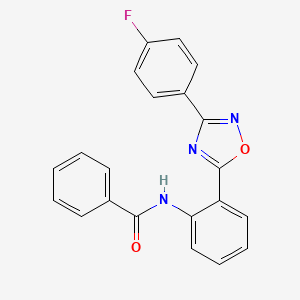 N-{2-[3-(4-fluorophenyl)-1,2,4-oxadiazol-5-yl]phenyl}benzamide