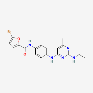 molecular formula C18H18BrN5O2 B11305920 5-Bromo-N-(4-{[2-(ethylamino)-6-methylpyrimidin-4-YL]amino}phenyl)furan-2-carboxamide 