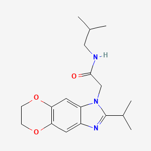 N-isobutyl-2-(2-isopropyl-6,7-dihydro-1H-[1,4]dioxino[2,3-f]benzimidazol-1-yl)acetamide