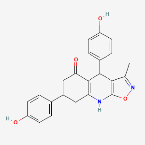 4,7-Bis(4-hydroxyphenyl)-3-methyl-4,6,7,8-tetrahydro[1,2]oxazolo[5,4-b]quinolin-5-ol