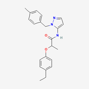 2-(4-ethylphenoxy)-N-[1-(4-methylbenzyl)-1H-pyrazol-5-yl]propanamide