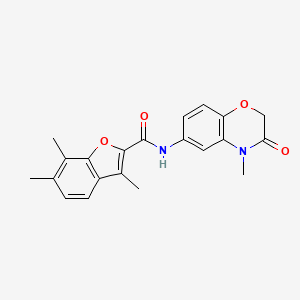 3,6,7-trimethyl-N-(4-methyl-3-oxo-3,4-dihydro-2H-1,4-benzoxazin-6-yl)-1-benzofuran-2-carboxamide