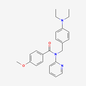 N-[4-(diethylamino)benzyl]-4-methoxy-N-(pyridin-2-yl)benzamide